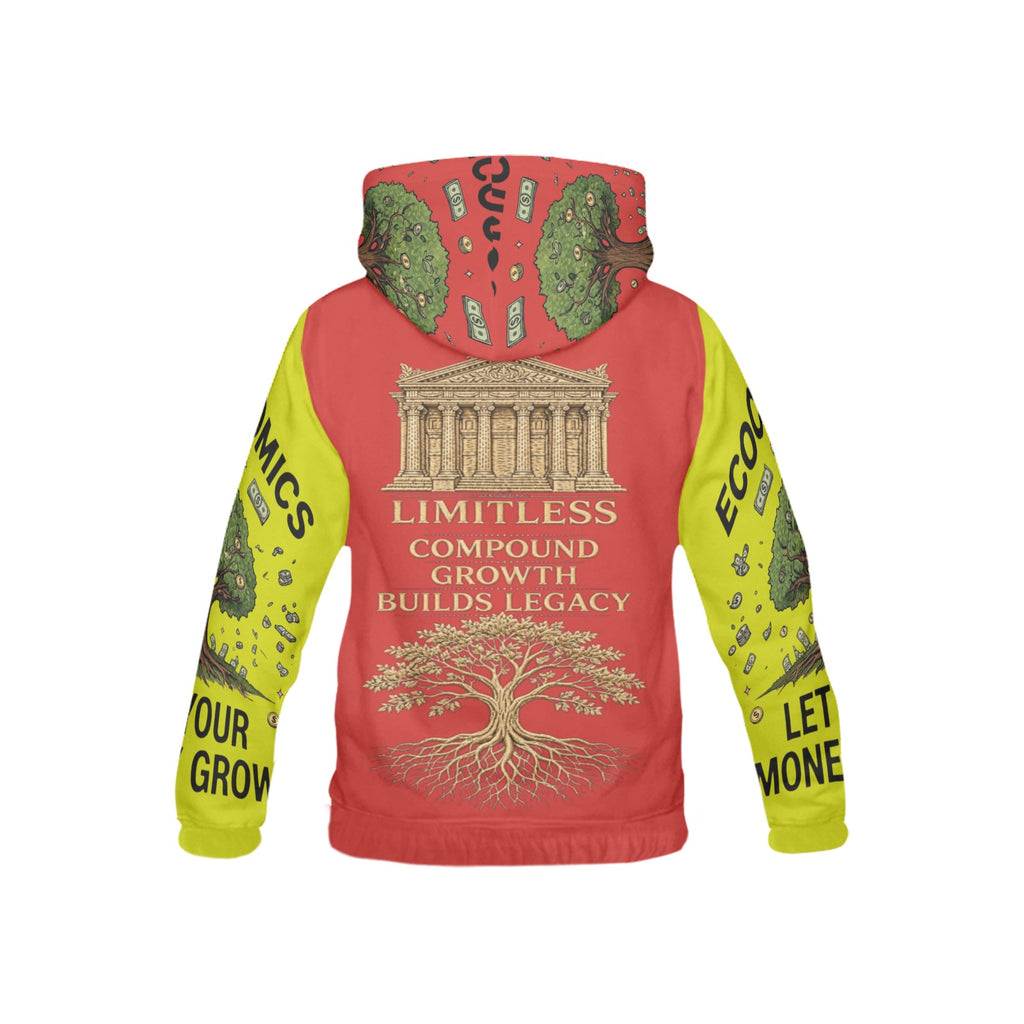 Ecocomics Red/Yellow Let Your Money Grow Hoodie for Kid (USA Size)