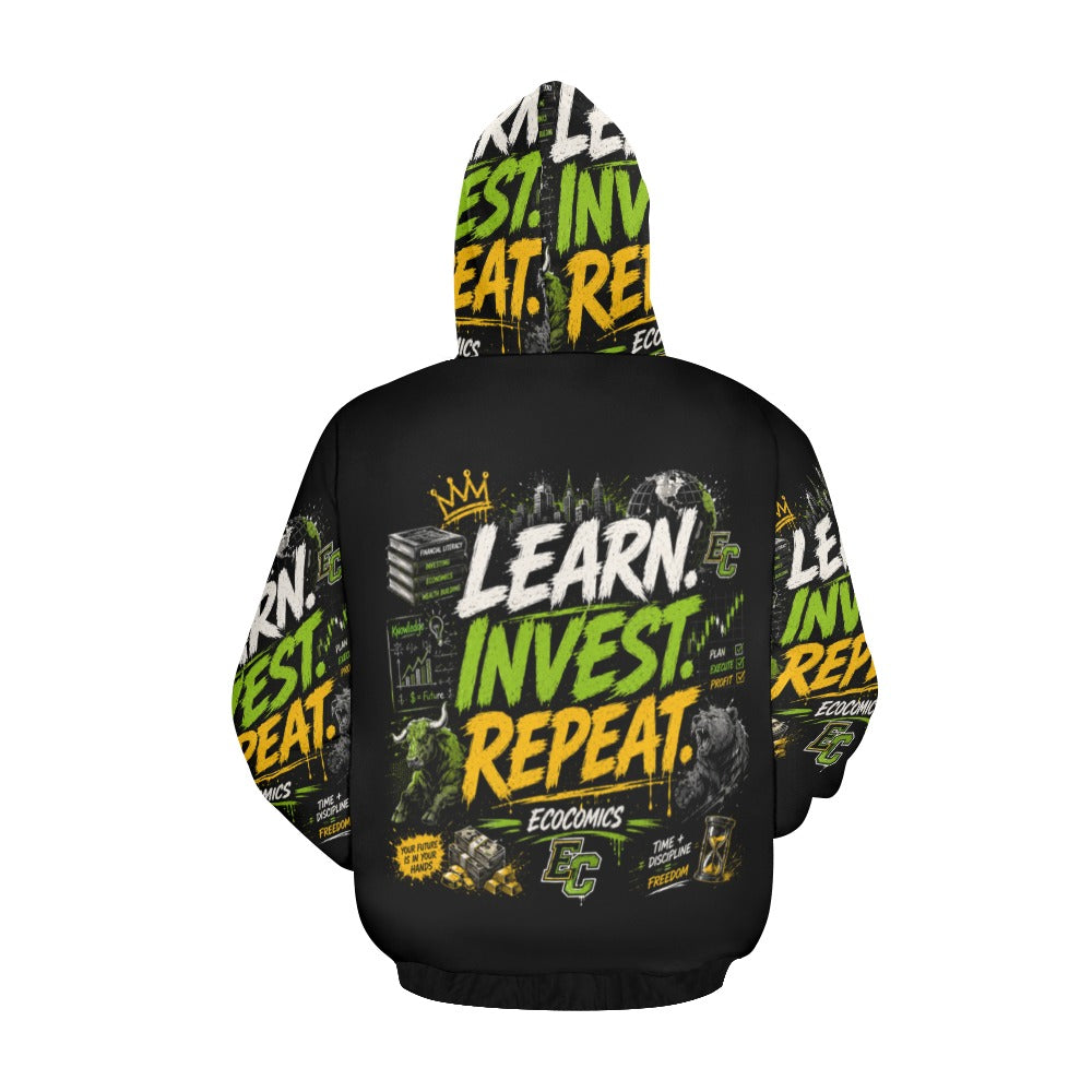 EcoComics Learn • Invest • Repeat Hoodie – Gold