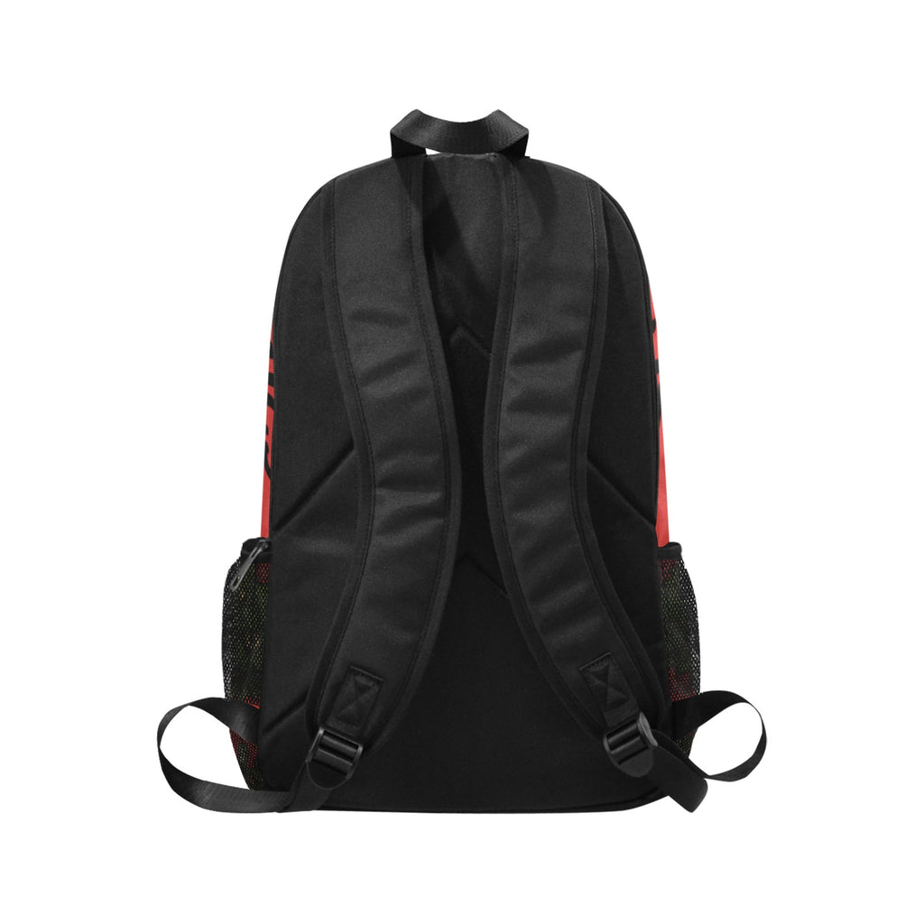 Ecocomics Red Backpack Fabric Backpack with Side Mesh Pockets