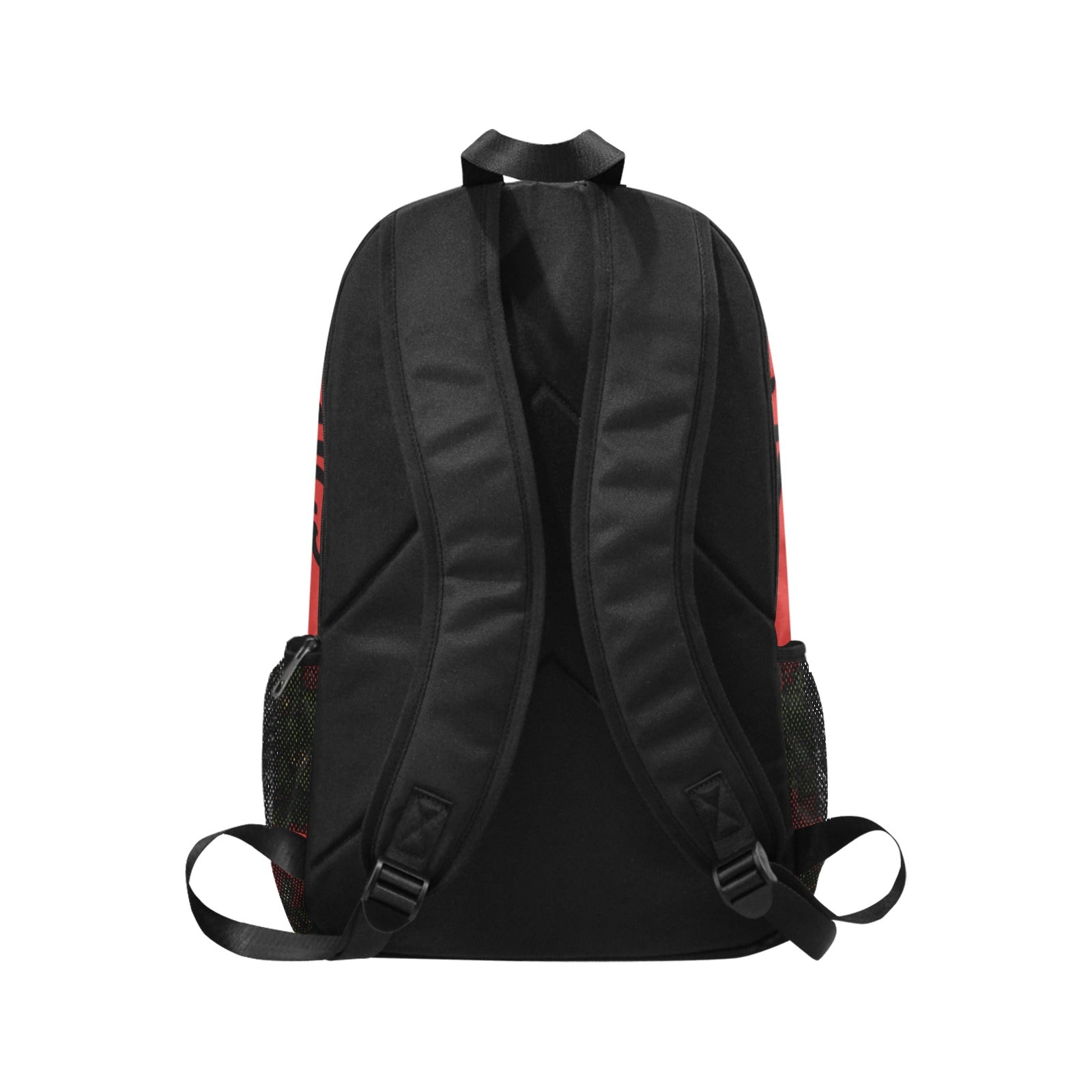 Ecocomics Red Backpack Fabric Backpack with Side Mesh Pockets