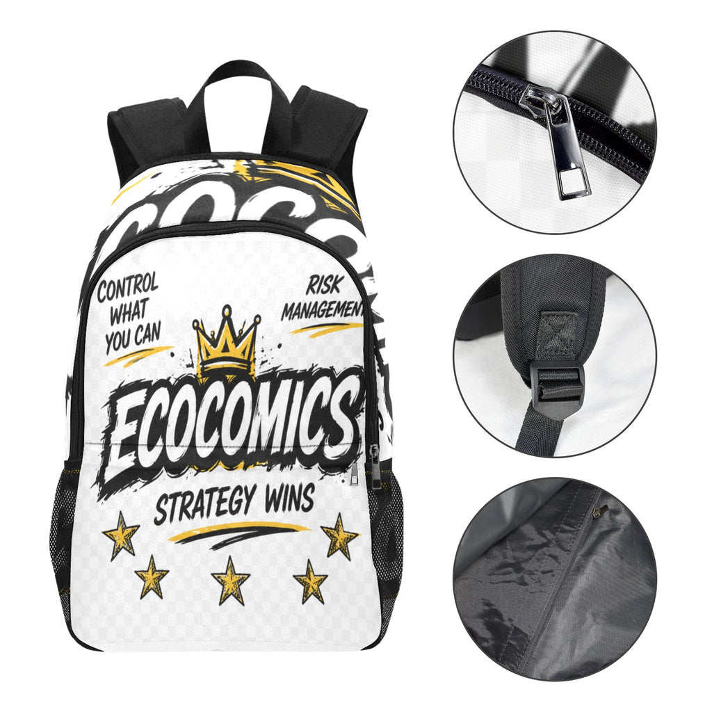 Ecocomics Strategy Wins Backpack Fabric Backpack with Side Mesh Pockets