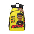 Ecocomics Yellow Backpack Fabric Backpack with Side Mesh Pockets