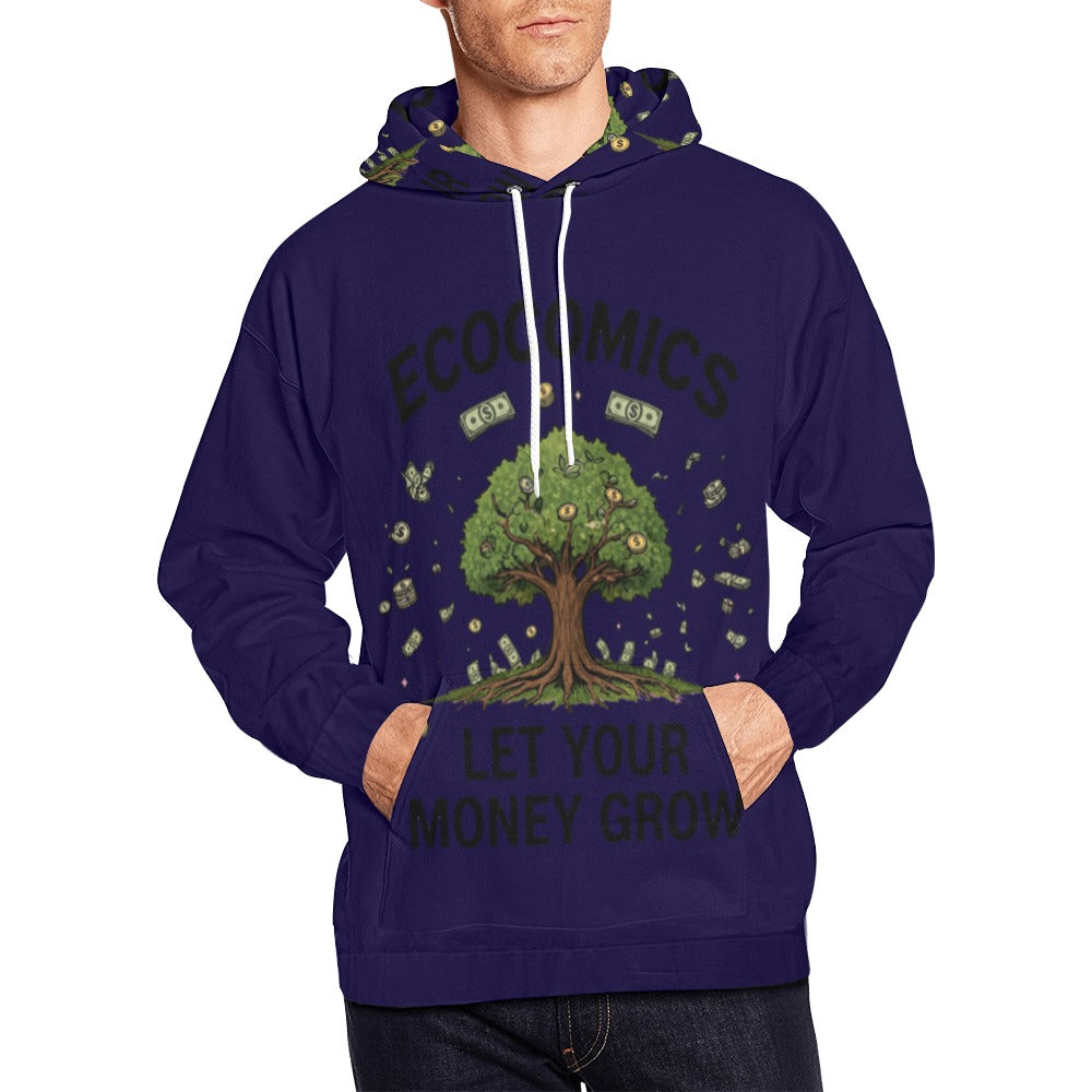 Ecocomics Blue Let Your Money Grow Hoodie (USA Size)