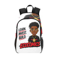 Ecocomics Learn Invest Build Fabric Backpack with Side Mesh Pockets