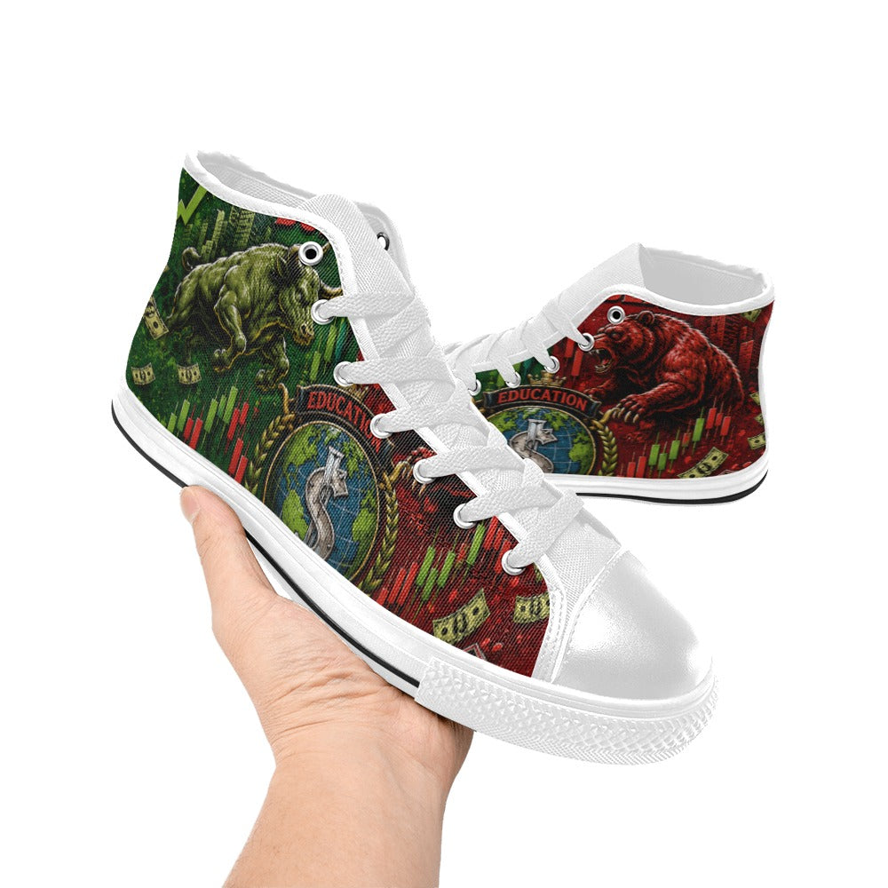 Sneakers Kids' High Top Canvas Shoes-4 Sides Bulls And Bears