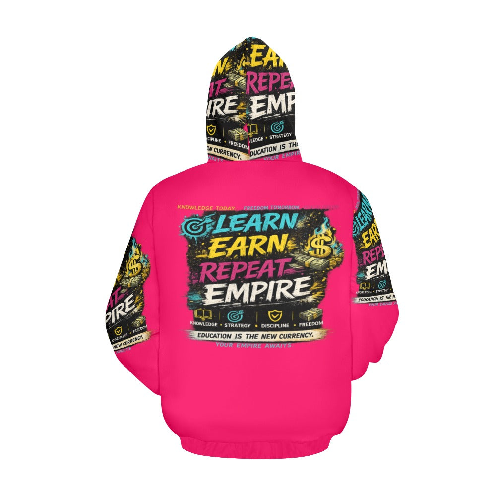 EcoComics Learn • Invest • Repeat Hoodie – Pink