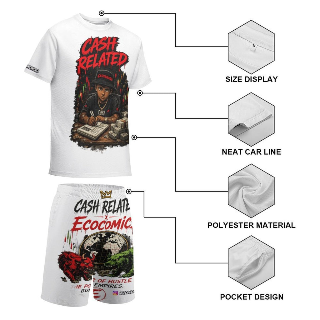 Ecocomics Cash Related Teen T-shirt Set White