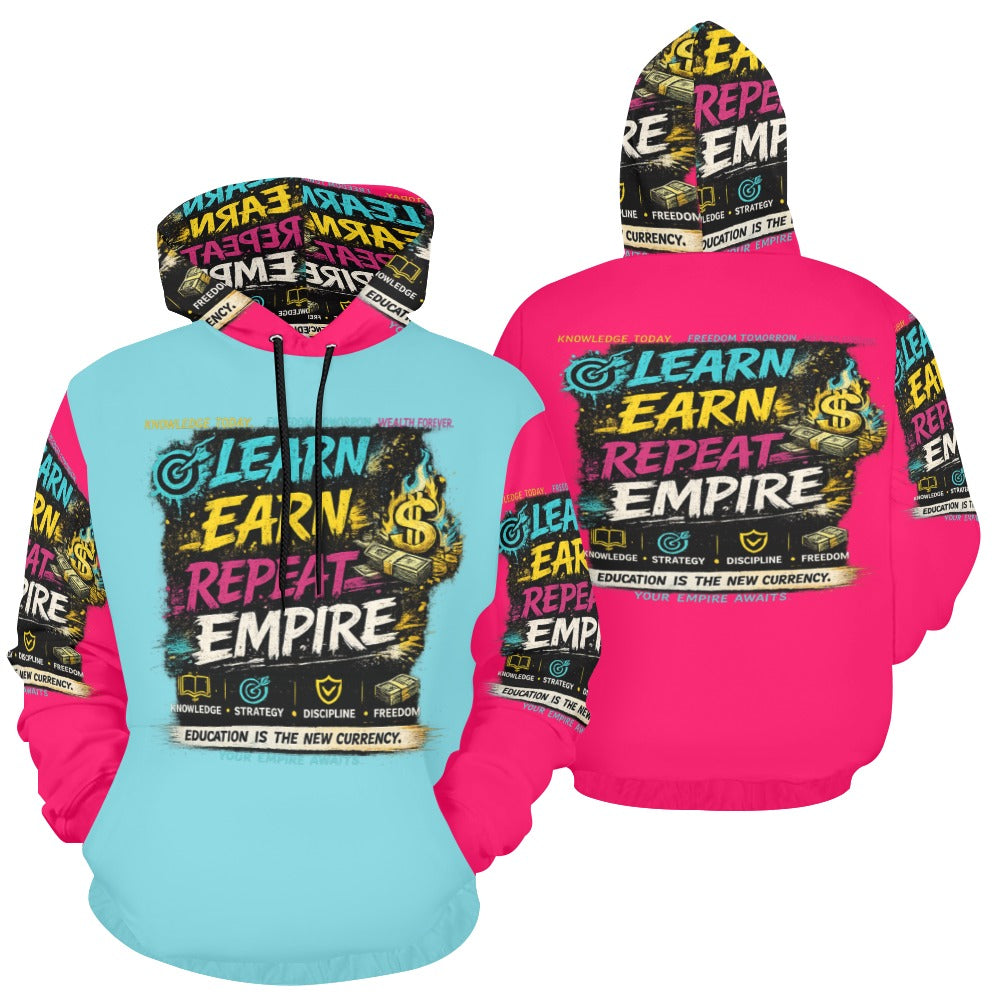 EcoComics Learn • Invest • Repeat Hoodie – Pink