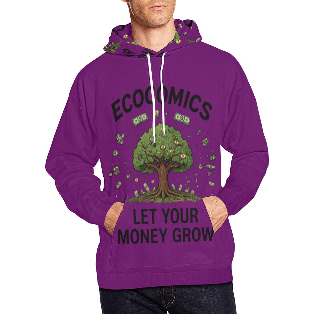 Ecocomics Purple Let Your Money Grow Hoodie (USA Size)