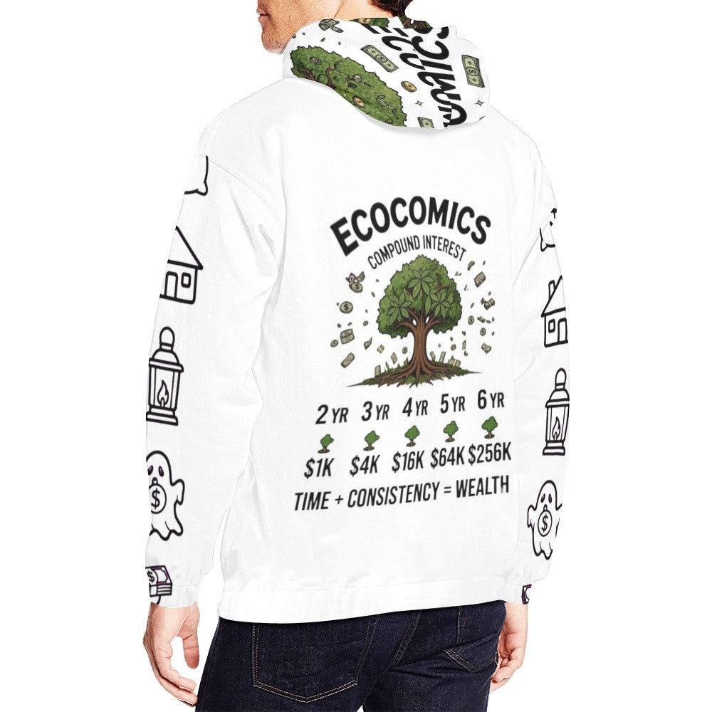 Ecocomics White Let Your Money Grow Hoodie (USA Size)