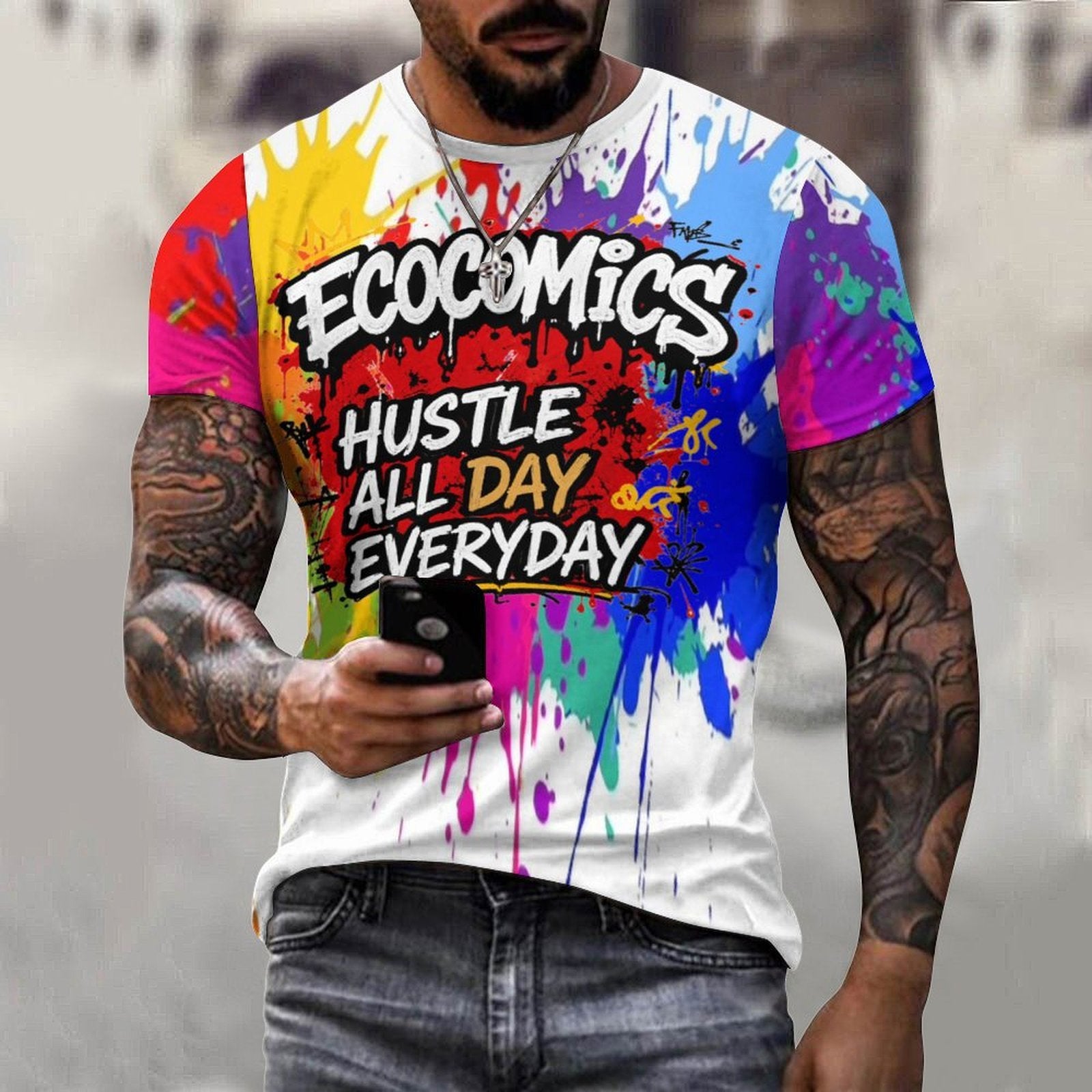 Ecocomics Hustle All Day Cotton T-Shirt