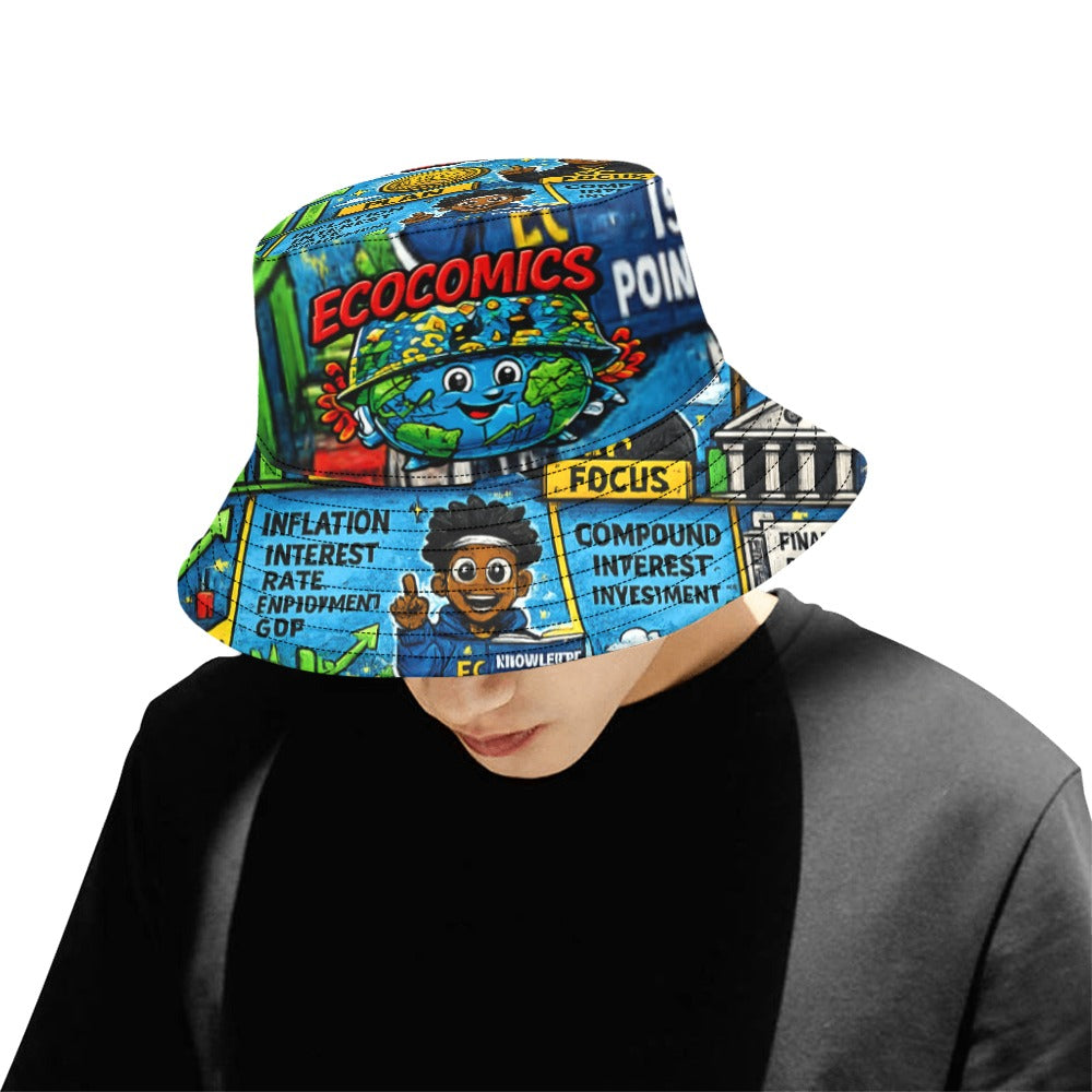 EcoComics Signature Logo Bucket Hat –Blue