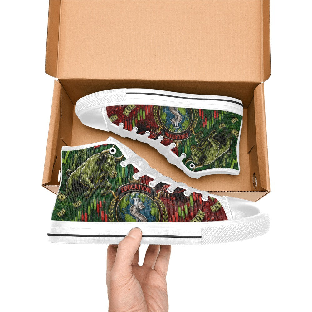 Sneakers Kids' High Top Canvas Shoes-4 Sides Bulls And Bears