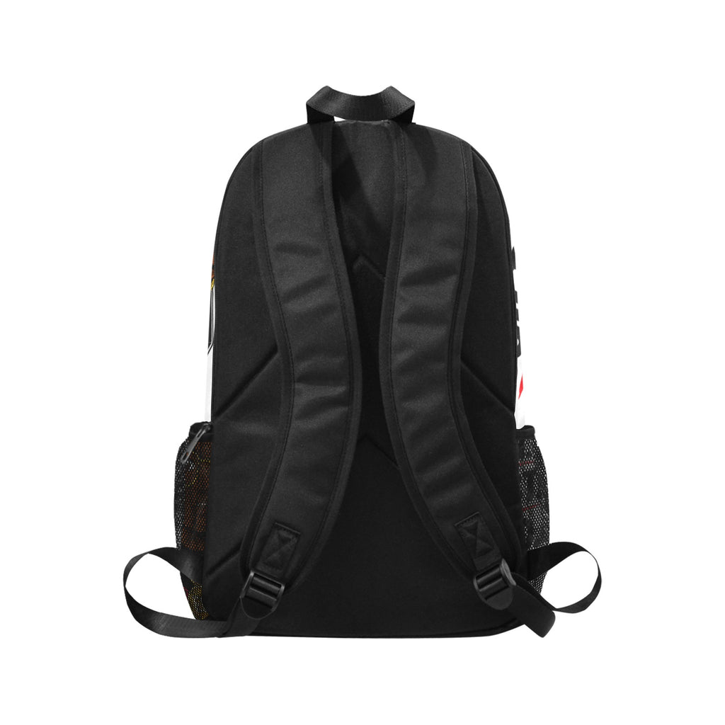 Ecocomics Learn Invest Build Fabric Backpack with Side Mesh Pockets