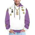 Ecocomics Hoodie White and Purple Men's Hoodie
