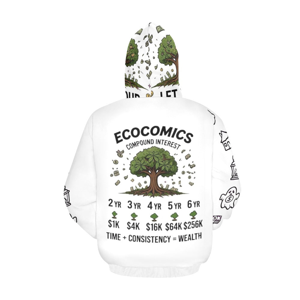 Ecocomics White Let Your Money Grow Hoodie (USA Size)