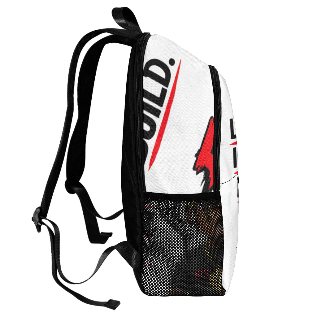 Ecocomics Learn Invest Build Fabric Backpack with Side Mesh Pockets