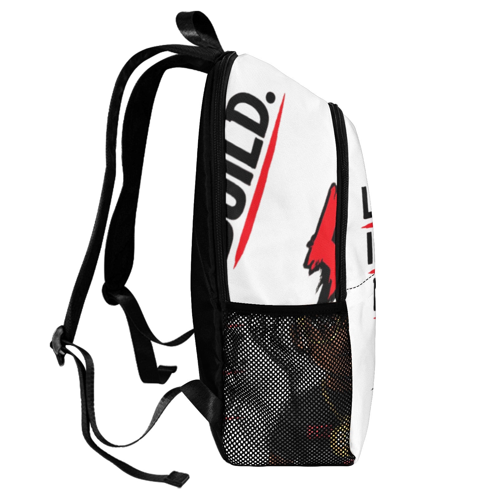 Ecocomics Learn Invest Build Fabric Backpack with Side Mesh Pockets