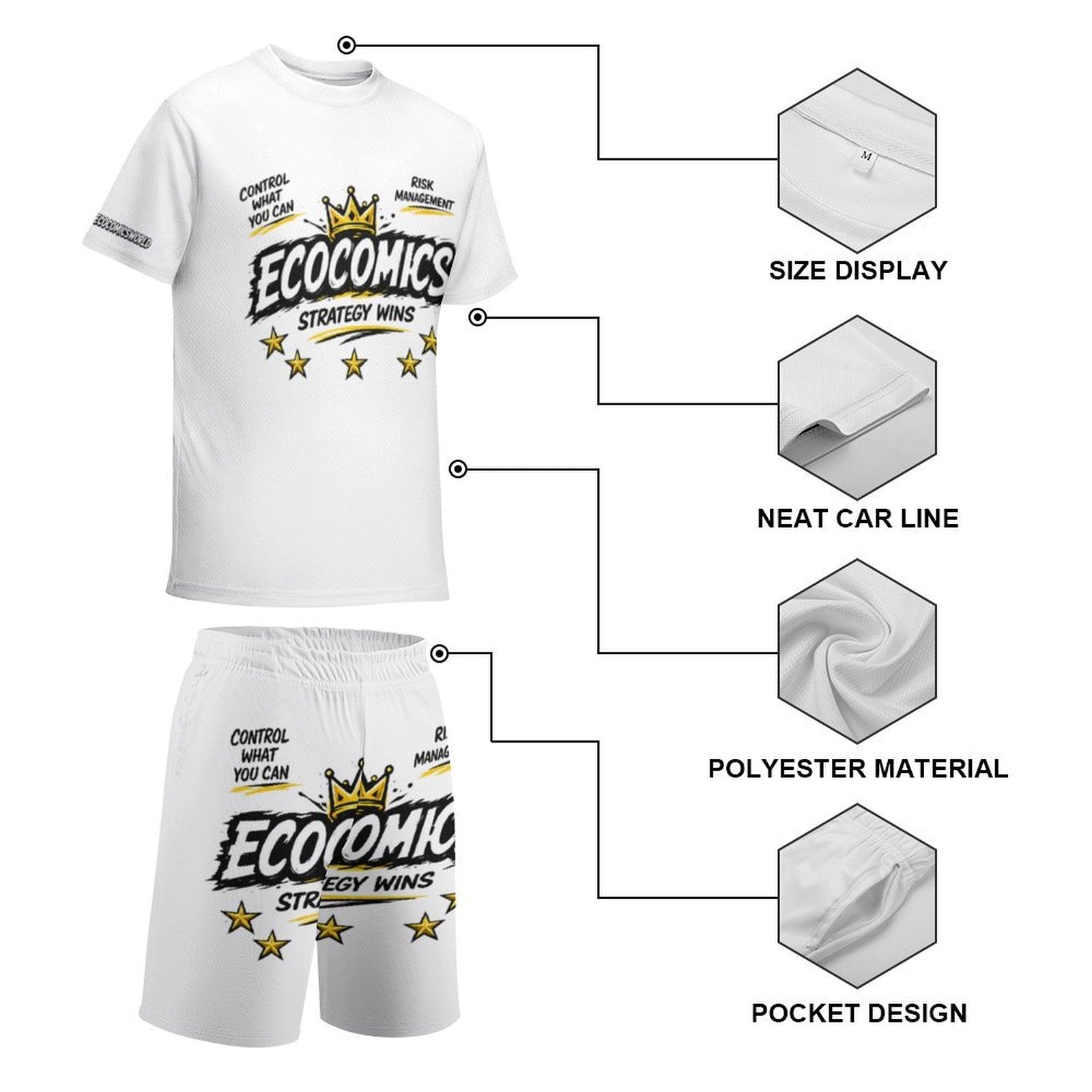 Ecocomics Strategy Wins Teen T-shirt Set White