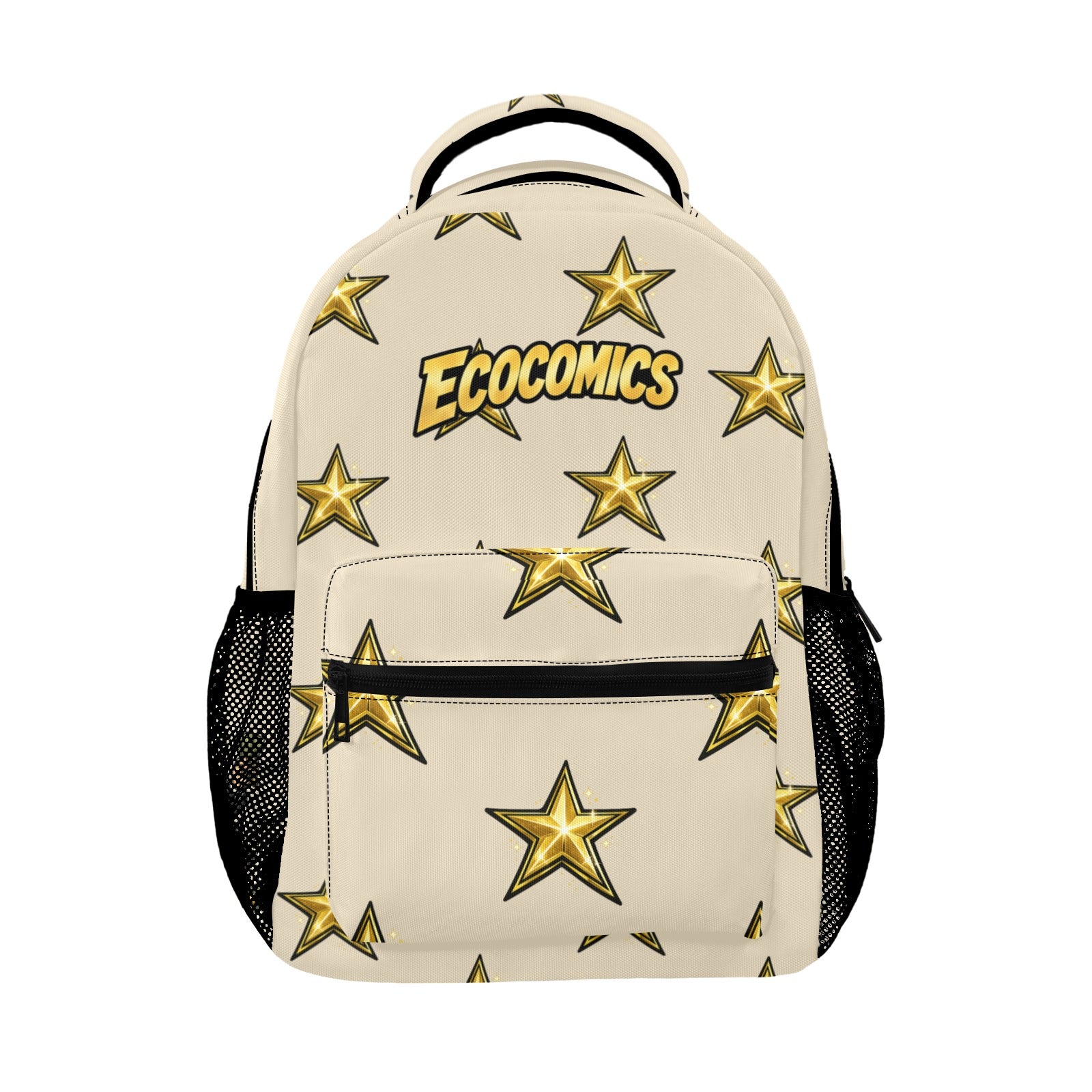 EcoComics Stars BookBag Tan Casual Backpack-Large