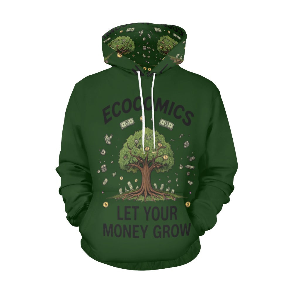 Ecocomics greem Let Your Money Grow Hoodie  (USA Size)