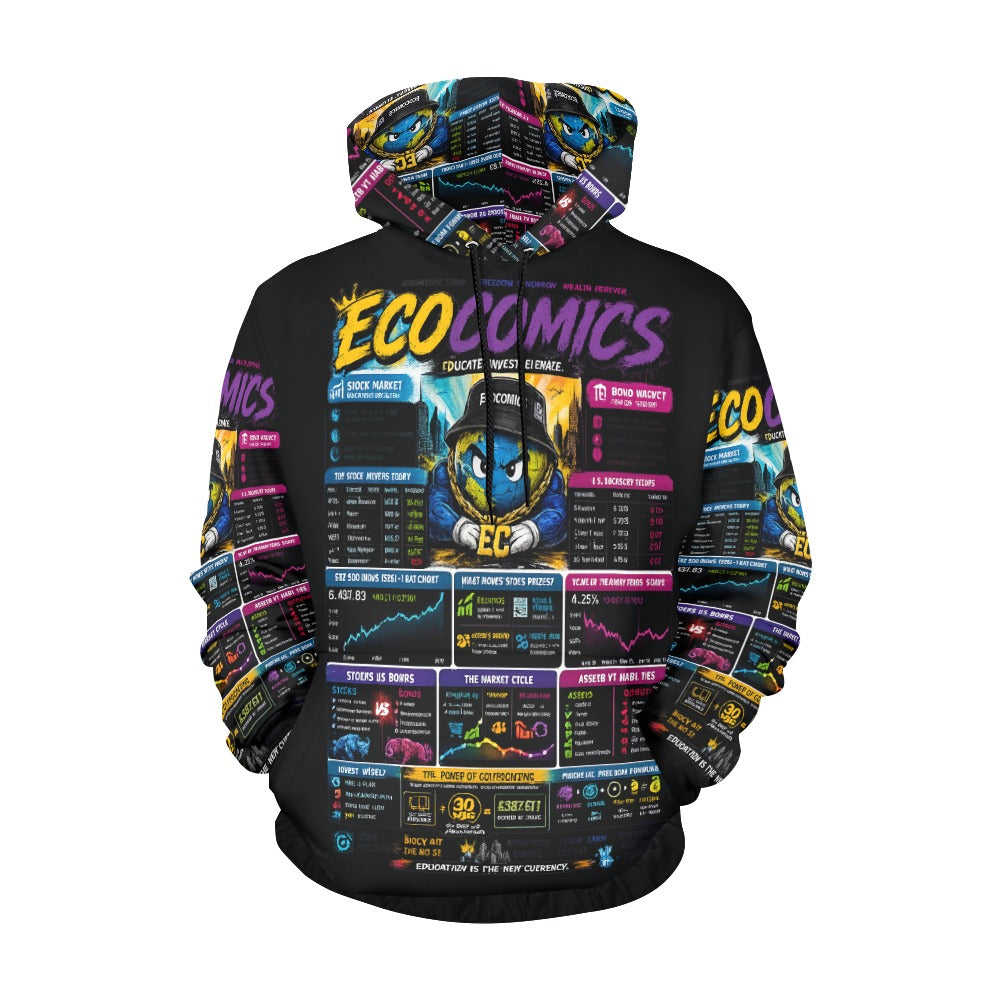 EcoComics Learn • Invest • Repeat Hoodie – Purple