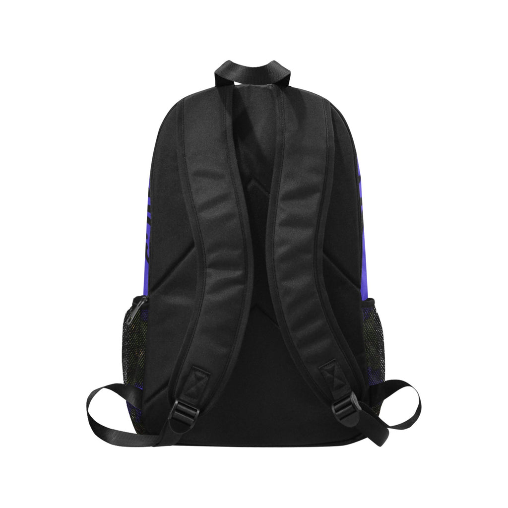 Ecocomics Blue Backpack Fabric Backpack with Side Mesh Pockets