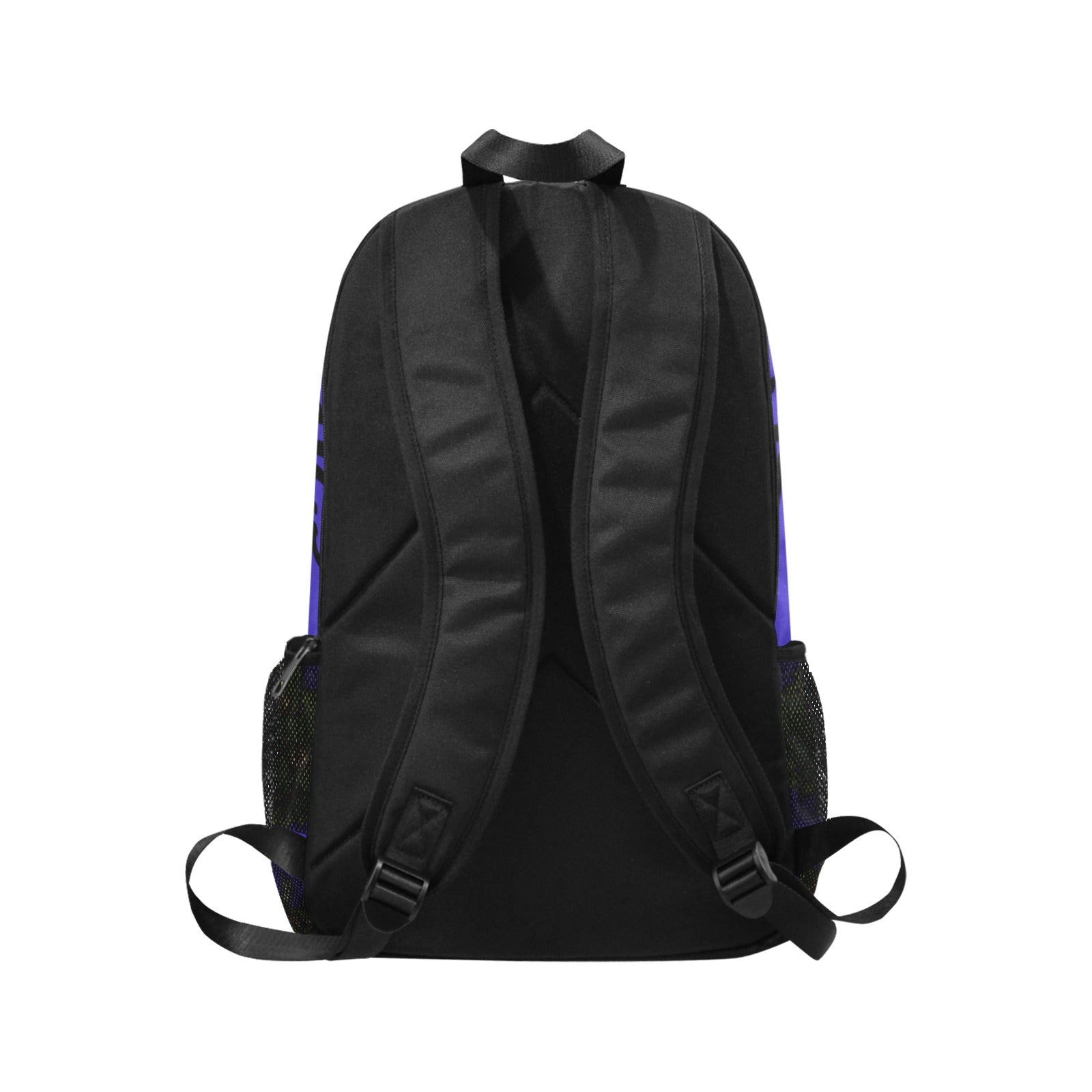 Ecocomics Blue Backpack Fabric Backpack with Side Mesh Pockets