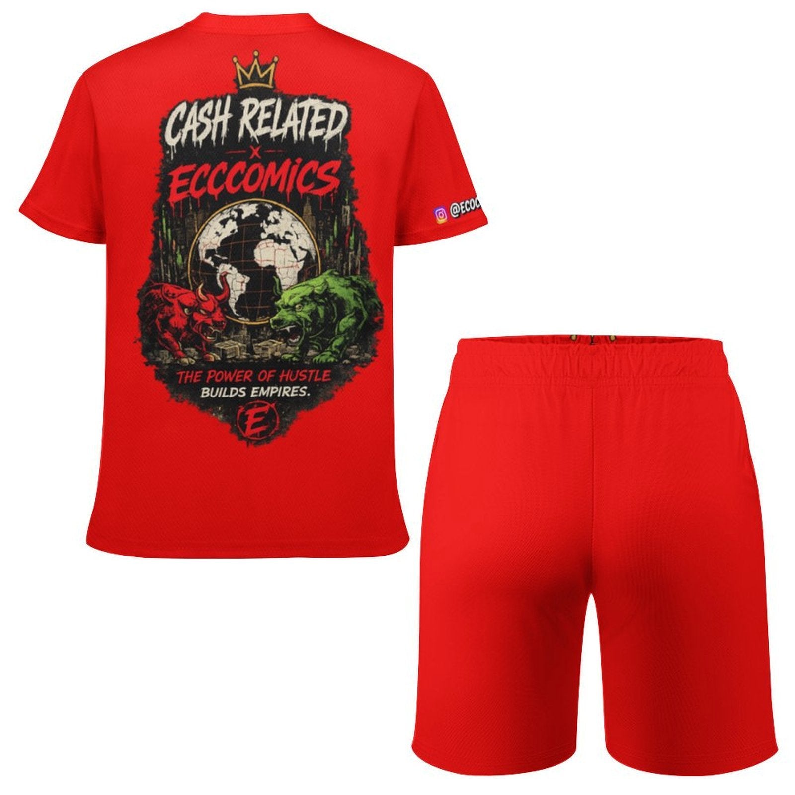 Ecocomins Cash Related Teen T-shirt Set RED