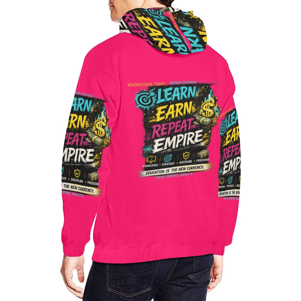 EcoComics Learn • Invest • Repeat Hoodie – Pink