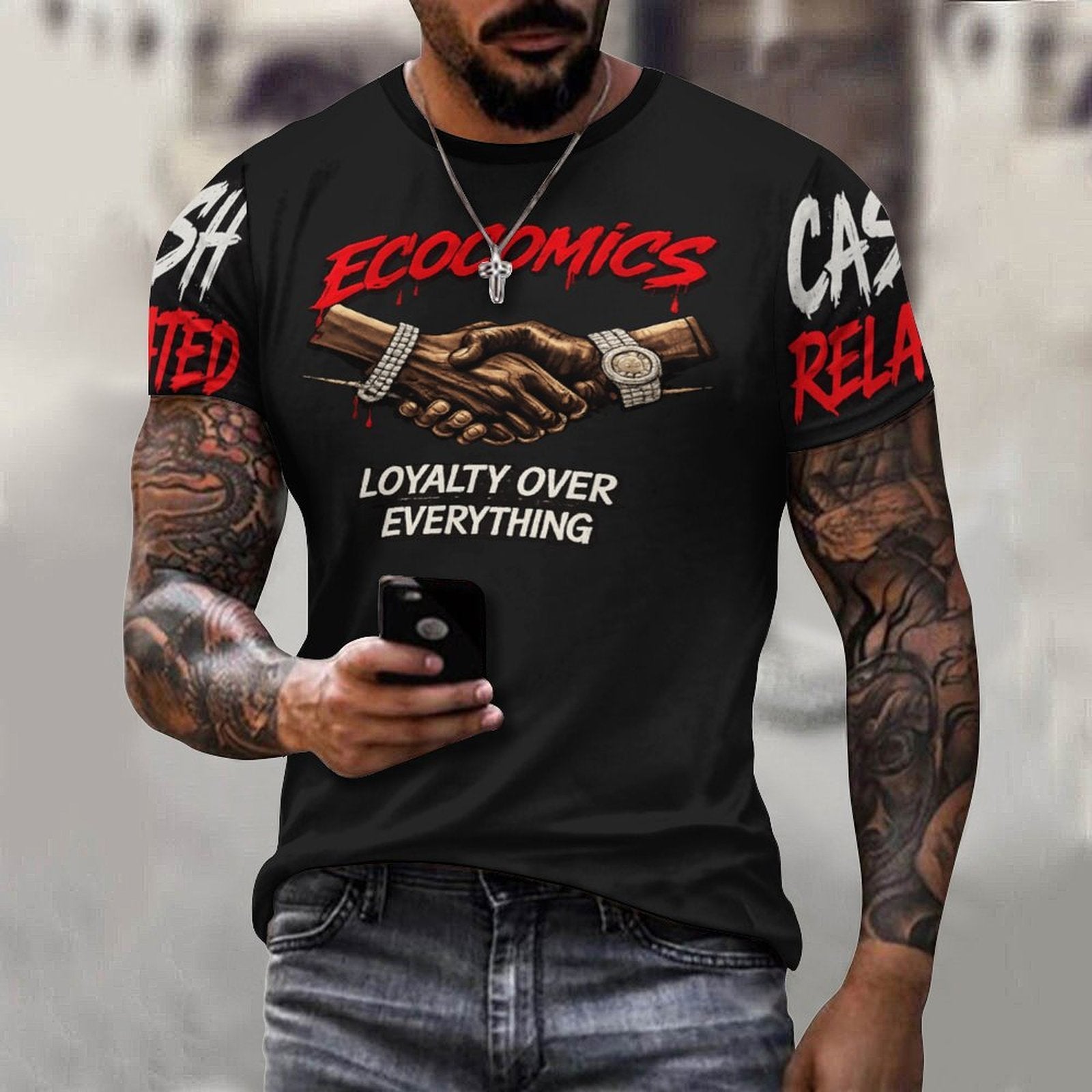 Ecocomics Cash Related Loyalty Over Everything Cotton T-Shirt