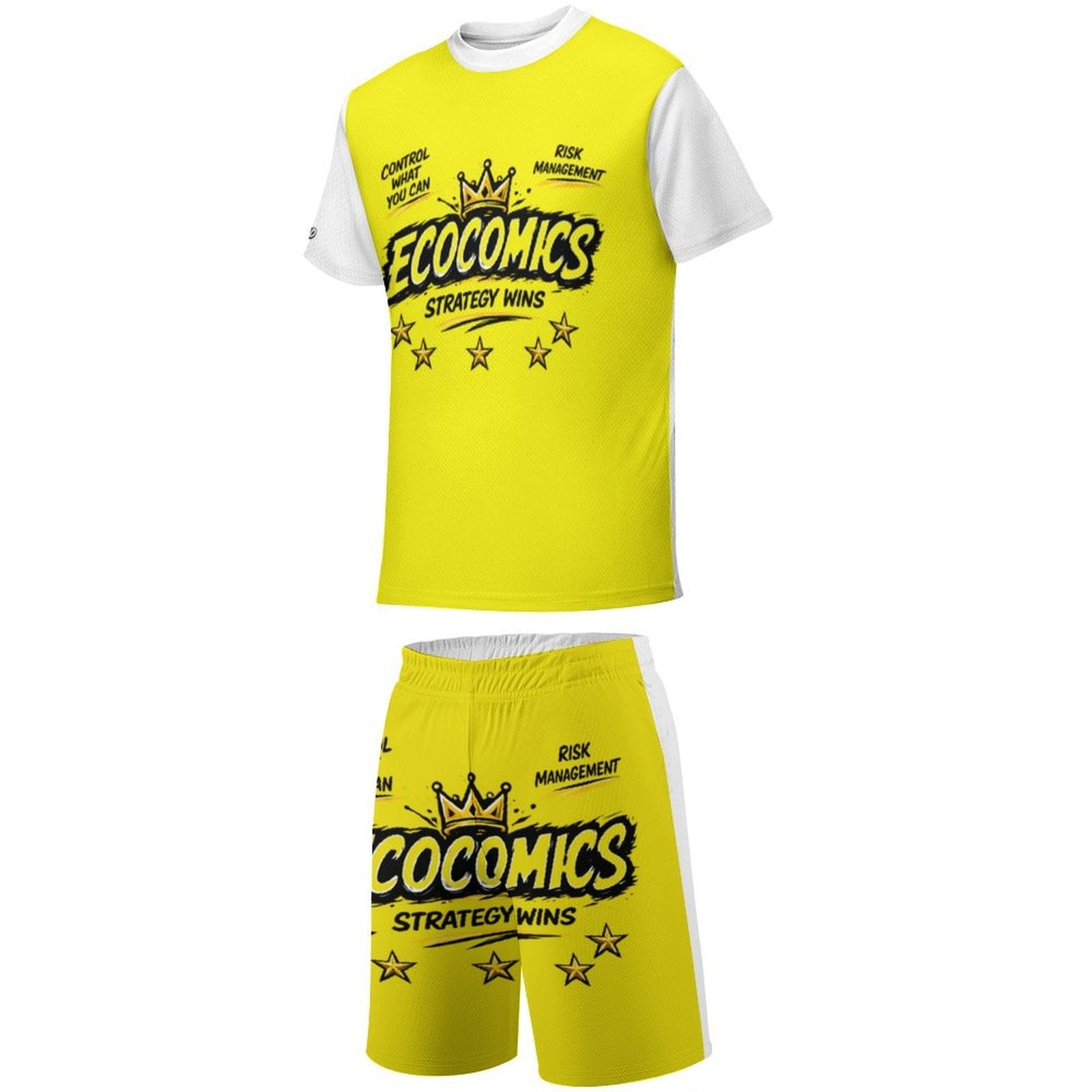 Ecocomics Strategy Wins T-shirt Set White/yellow