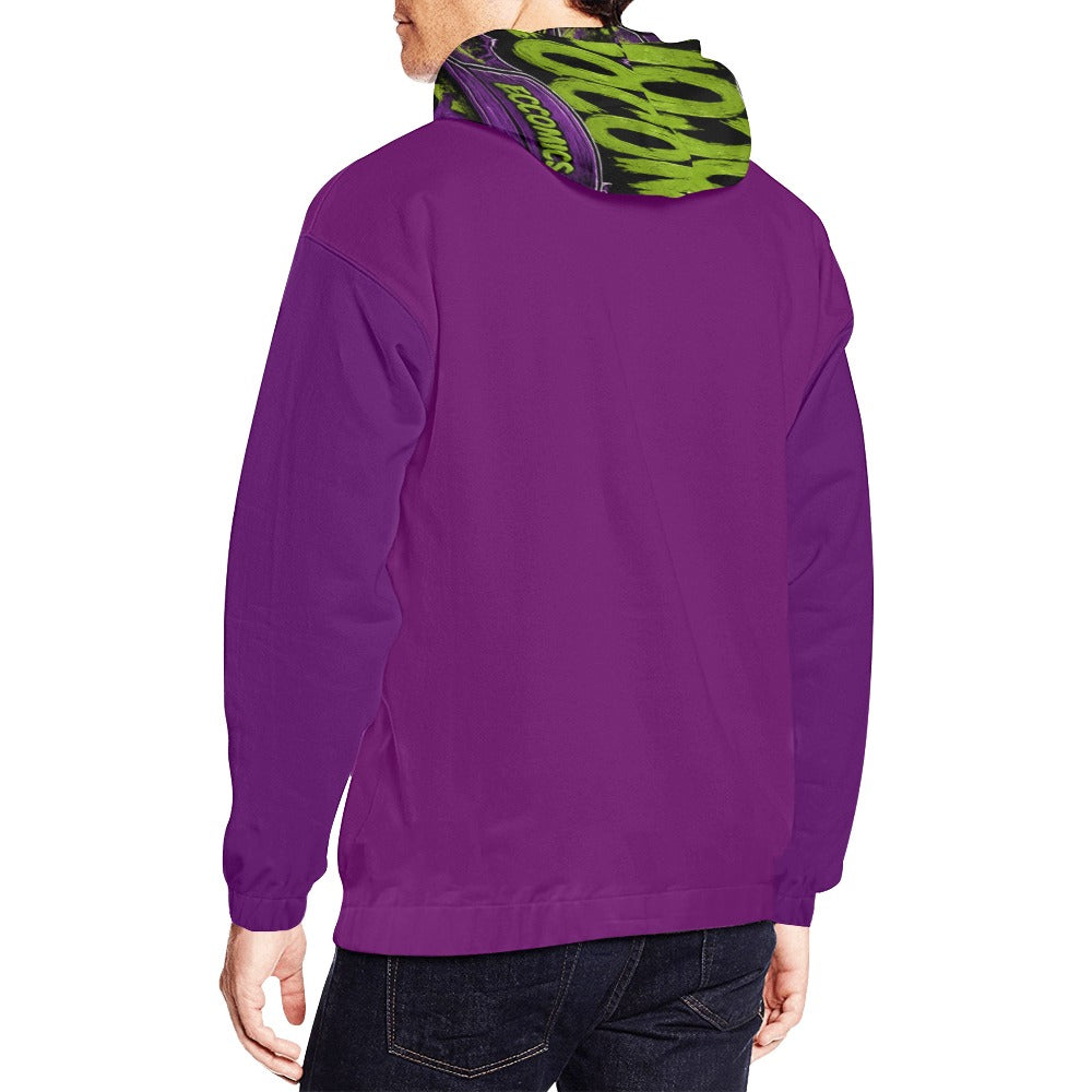 learn invest repeat green and purple hoodie (USA Size)