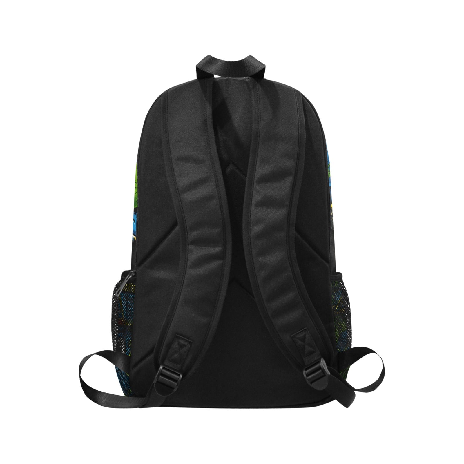 Back To School Fabric Backpack with Side Mesh Pockets