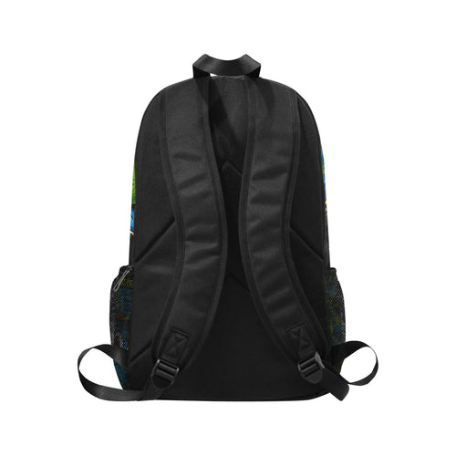 Back To School Fabric Backpack with Side Mesh Pockets