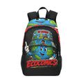 Back To School Fabric Backpack with Side Mesh Pockets