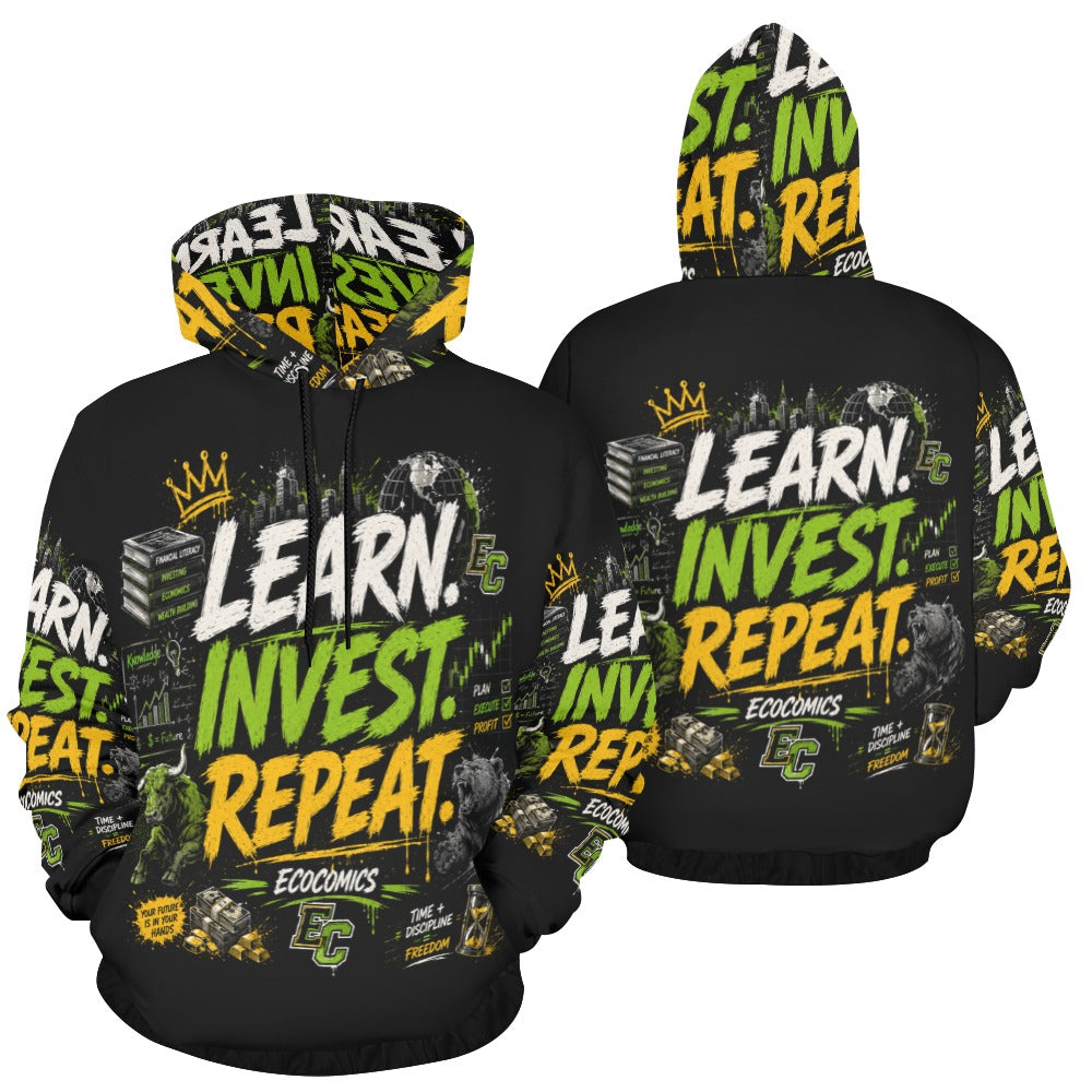 EcoComics Learn • Invest • Repeat Hoodie – Gold