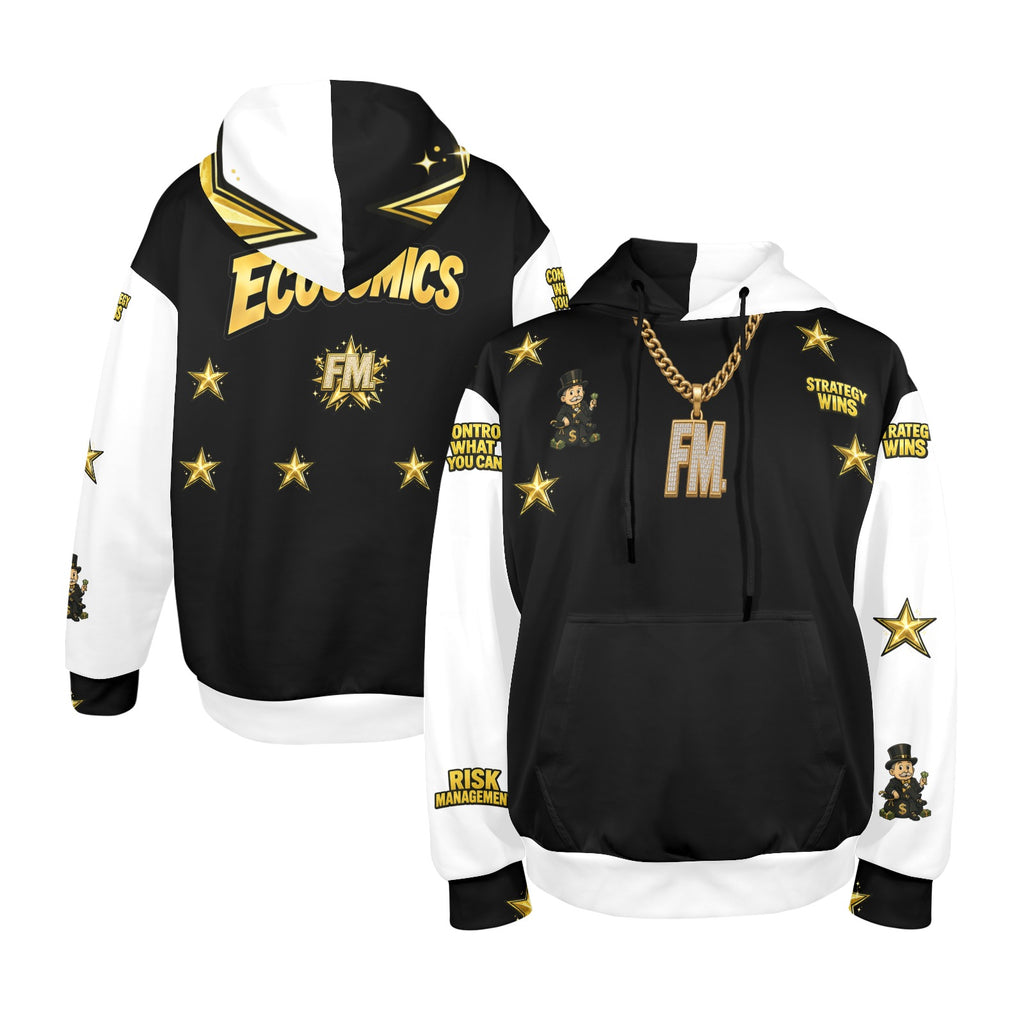 Ecocomics Hoodie Black & white Men's Hoodie